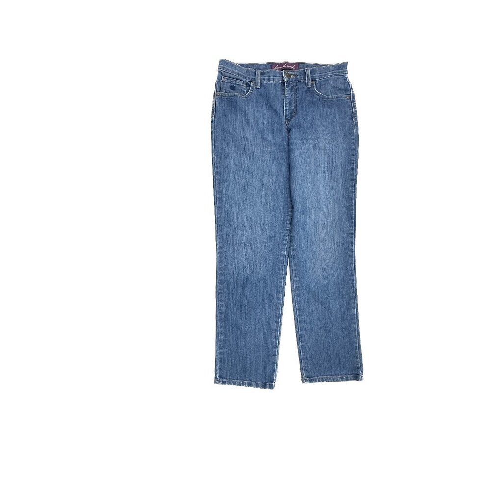 Gloria Vanderbilt Jeans Women 8P Blue Amanda Straight‎ Leg Denim High Rise
